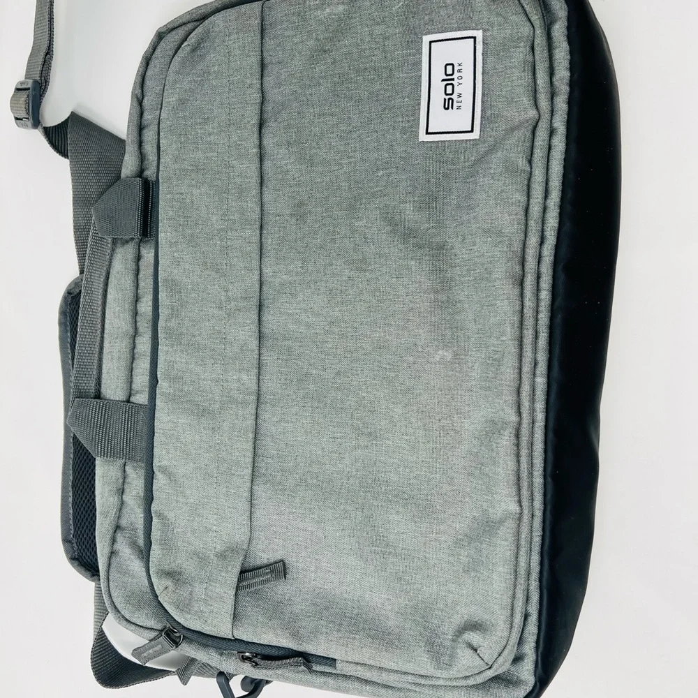 Solo New York Gray Laptop Bag RE:NEW BRIEFCASE